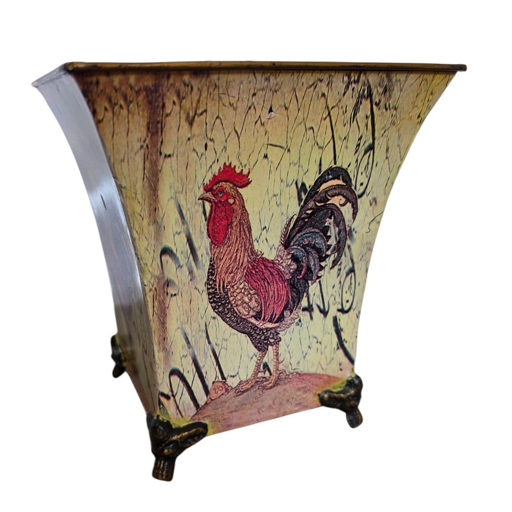 Elegant Expressions Rooster Metal Planter Claw Feet French‎ Country Decor